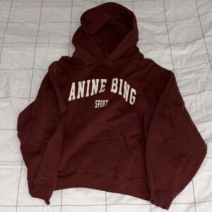 Anine Bing Burgundy Hoodie